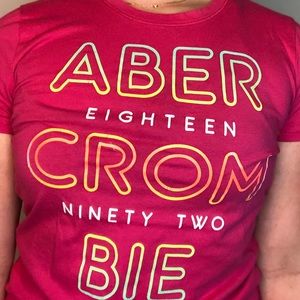 Abercrombie bright pink tee